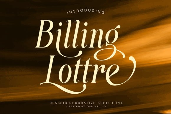 Billing Lottre: A Serif Font That Elevates Branding