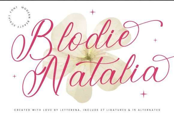 Blodie Natalia: A Modern Script Font for Editorial Design