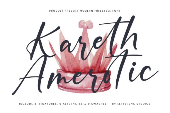 Kareth Amerotic: A Modern Script Font for Digital Projects