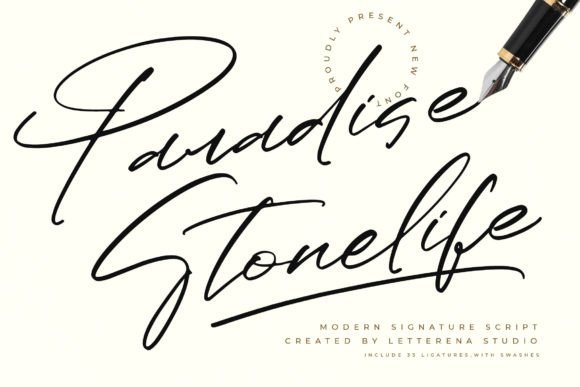 Paradise Stonelife: Elevating Campaign Design with a Modern Script Font