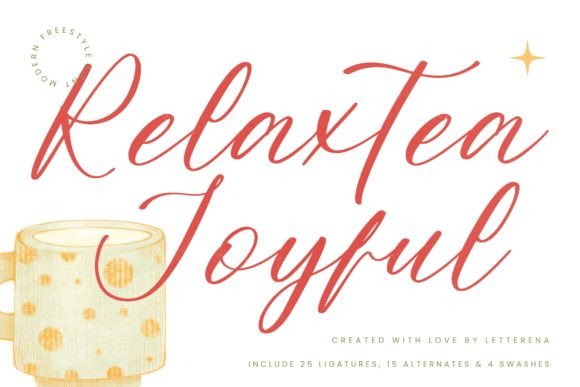 Relaxtea Joyful: A Luxurious Script Font for Branding Projects