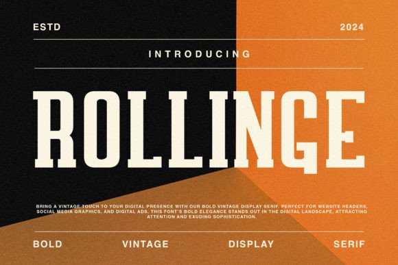 Rollinge: A Bold Slab Serif for Modern Branding