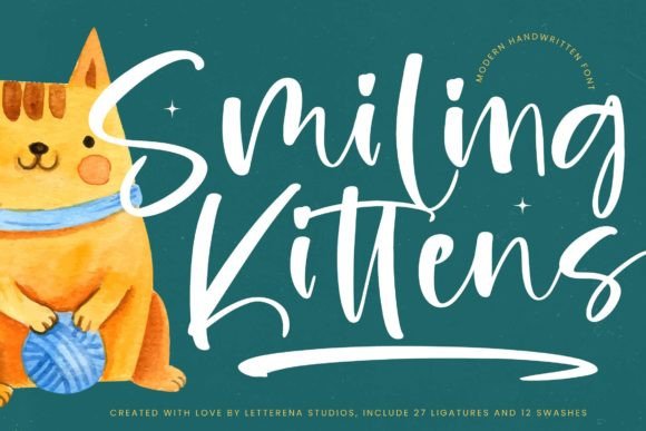 Smiling Kittens Font for Handmade Creations